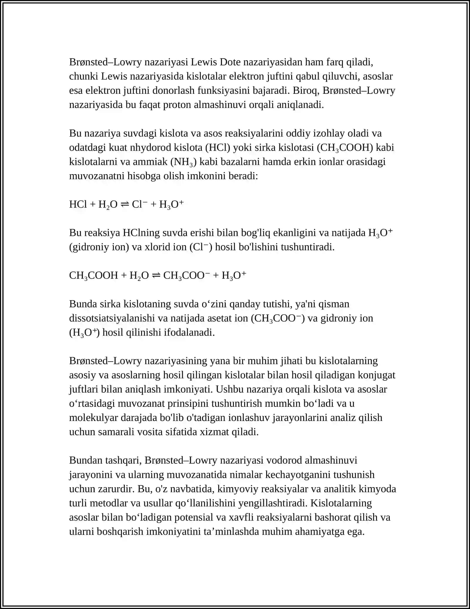 BRENSET LOURI KISLOTA VA ASOSLAR 4