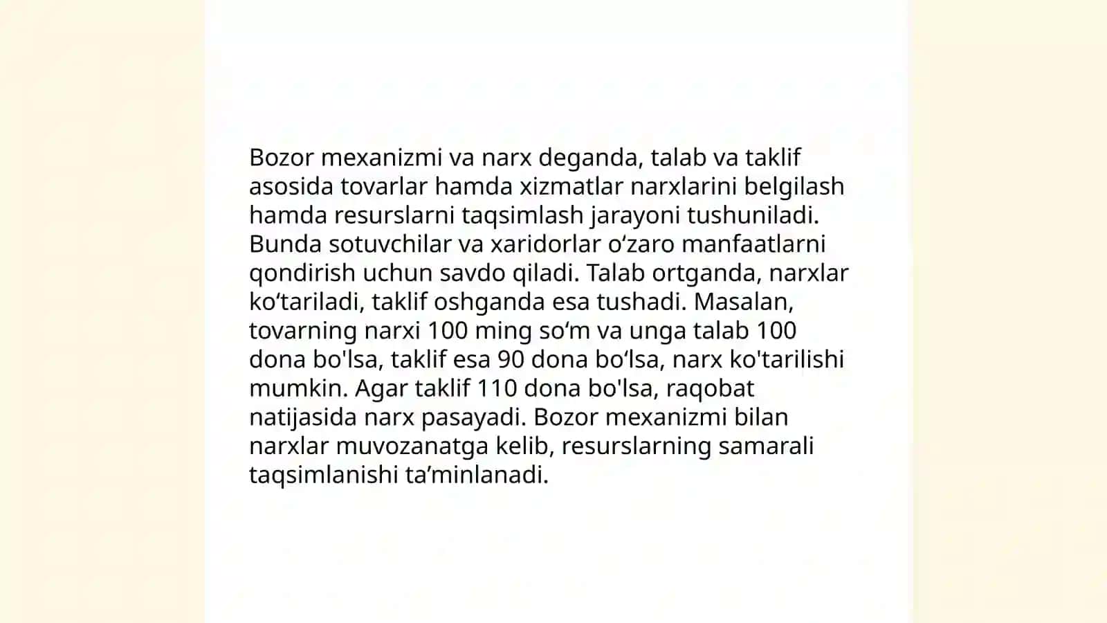 Iqtisodiyotda narx va uning shakllanishi 4