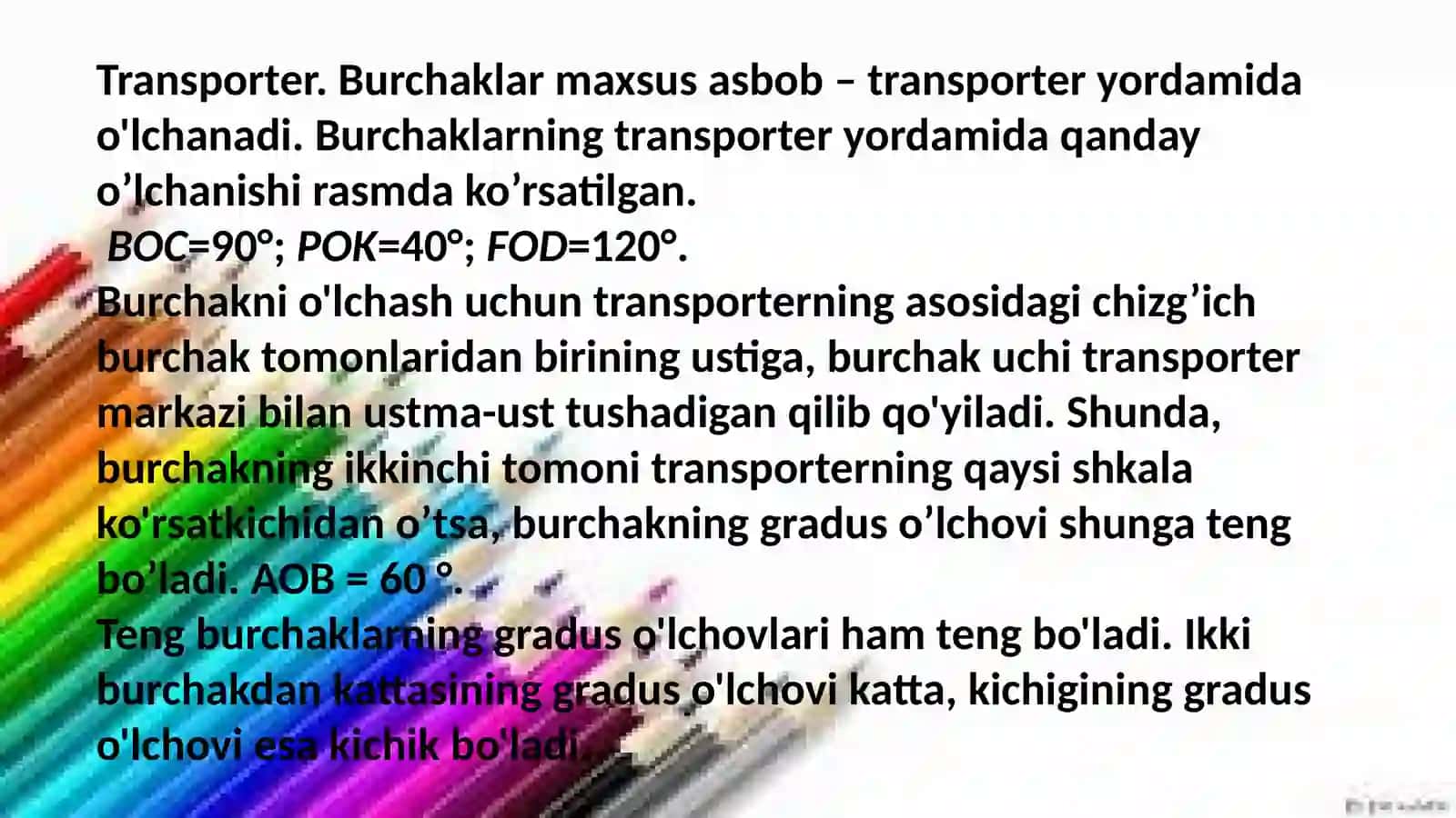 Burchak Graduslari va O'qitish Metodikasi 4