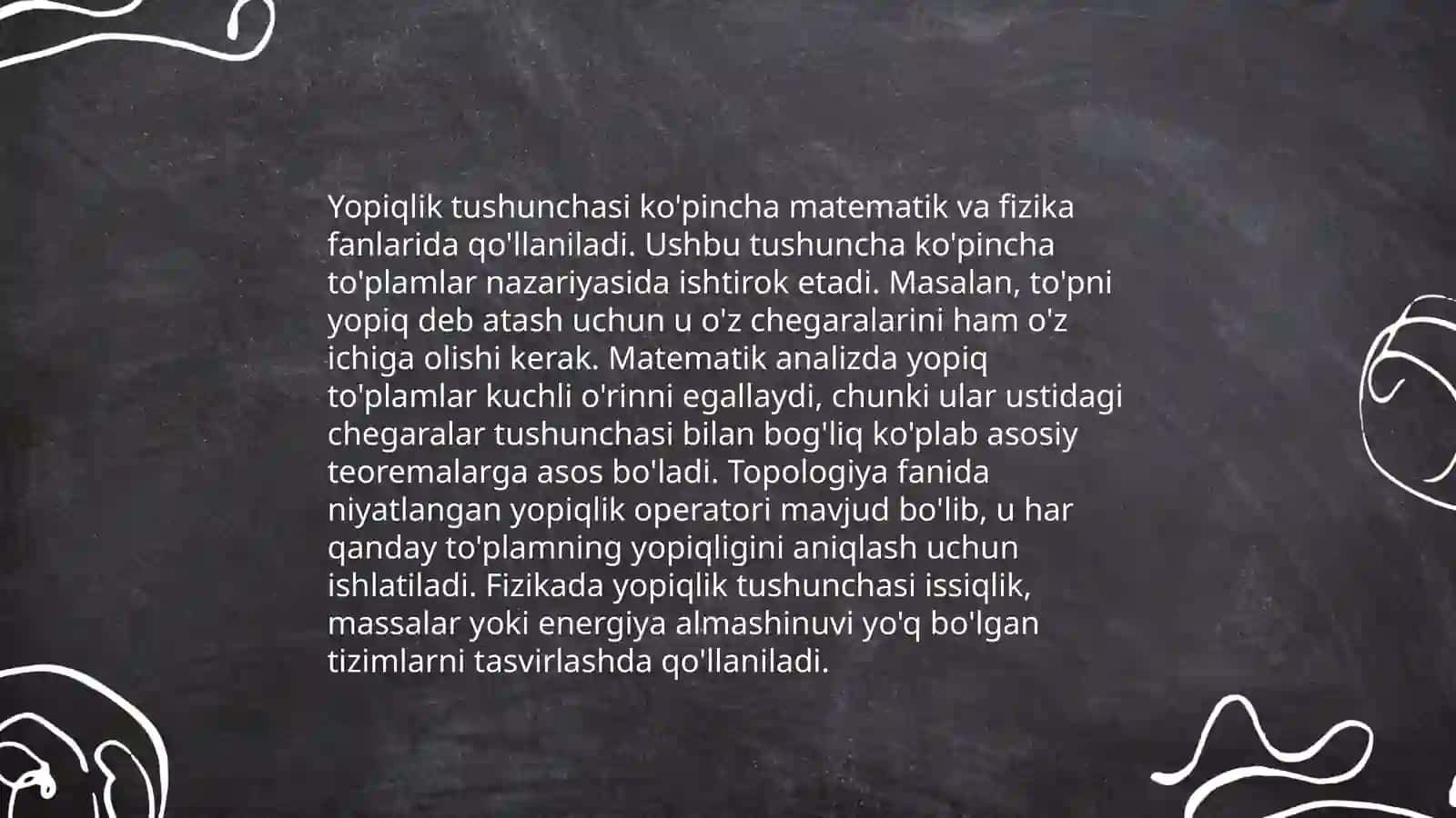 To'liqlik va yopiqlik. Muhim yopiq sinflar 4