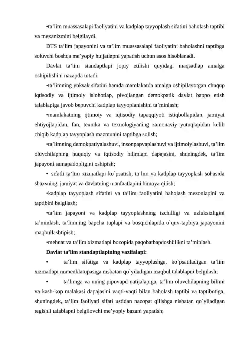 Oliy ta’limning me’yoriy-huquqiy xujjatlari 4