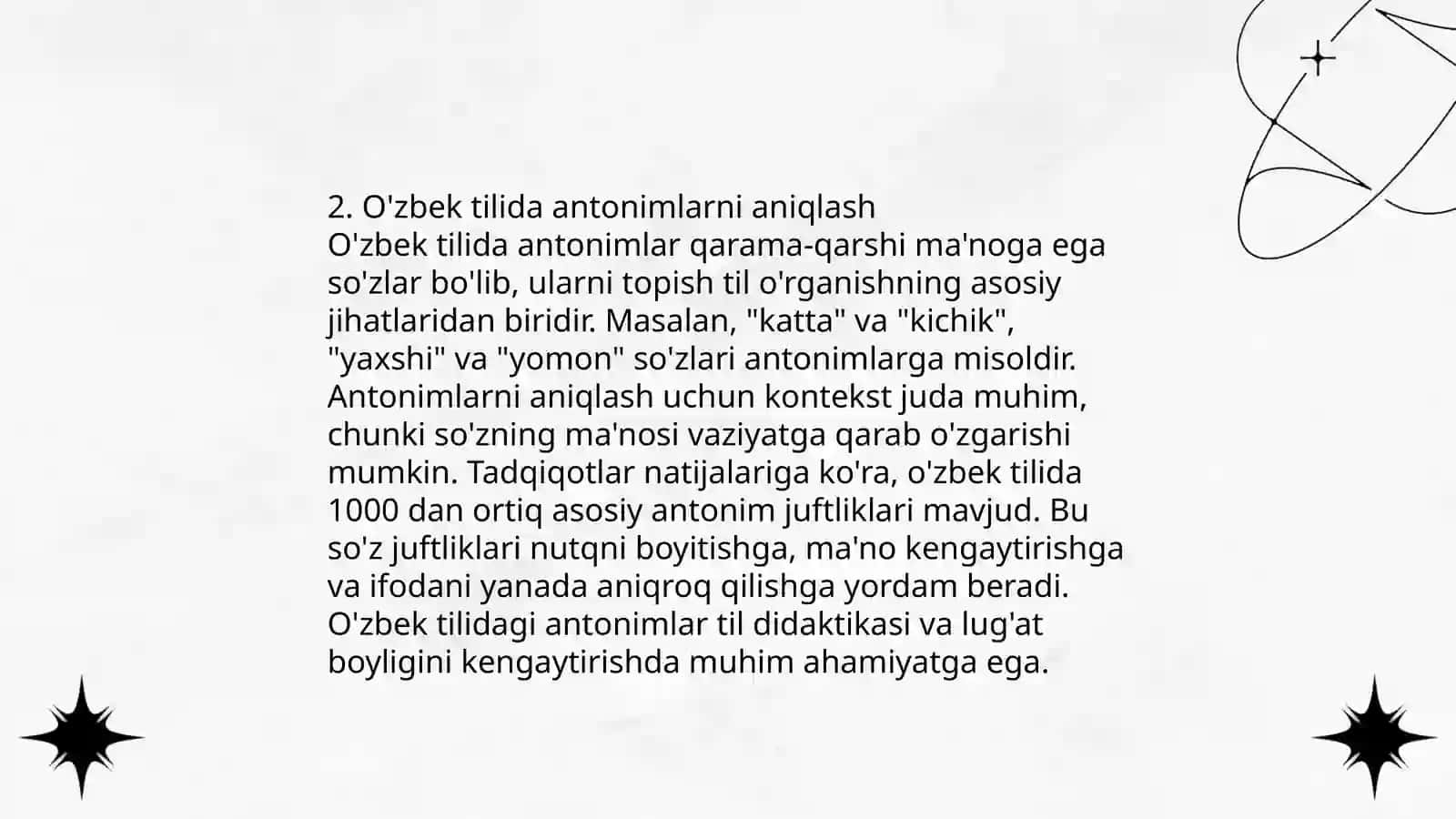 Antonimiya qubılısı. Antiteza 4