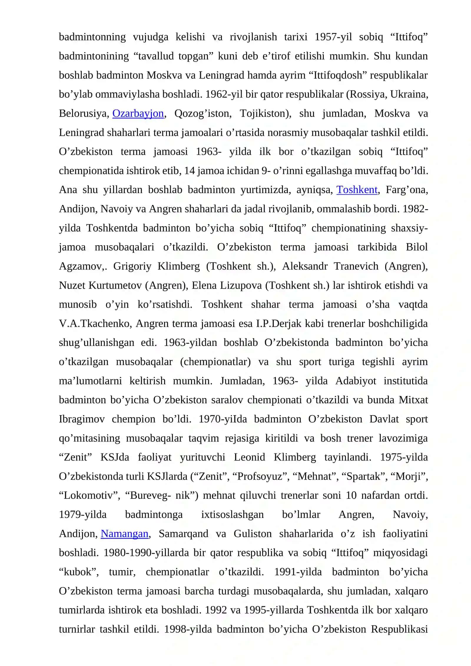 Badminton o‘yinining kelib chiqishi va rivojlanish tarixi 4