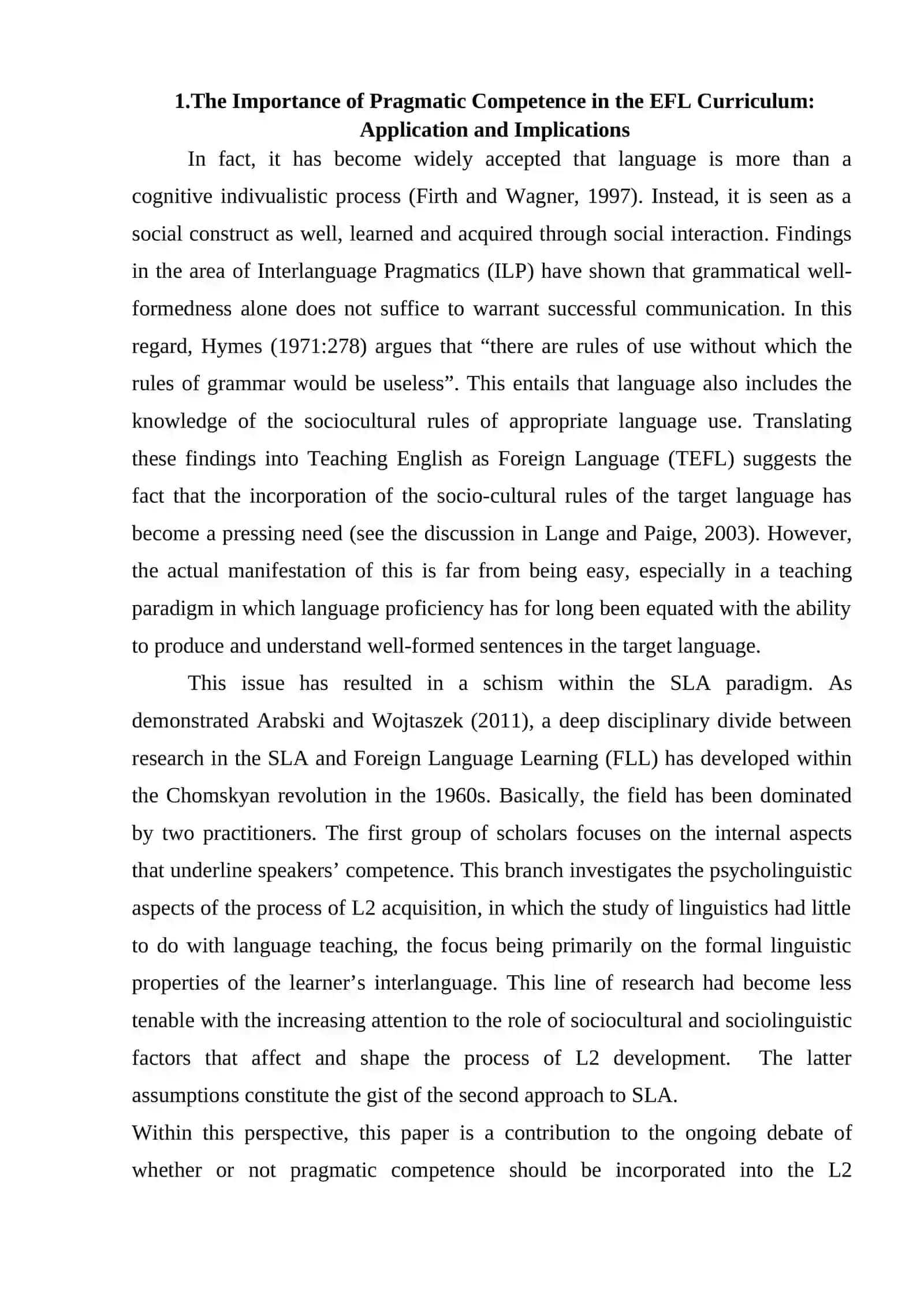 The importance of pragmatic competence in EFL 4