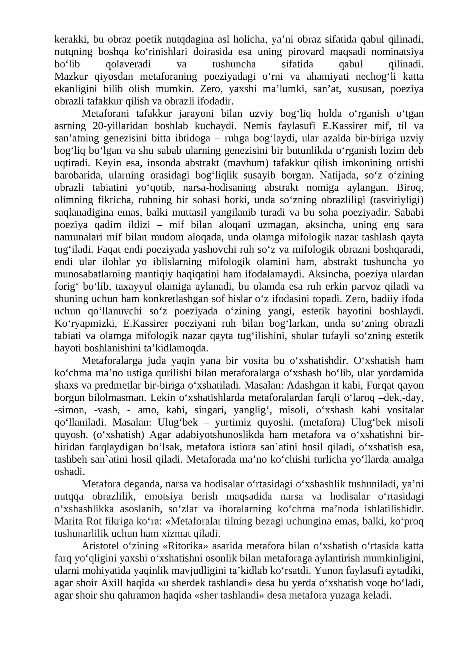 Metaforaning badiiy san’at hosil qilish xususiyatlari 4