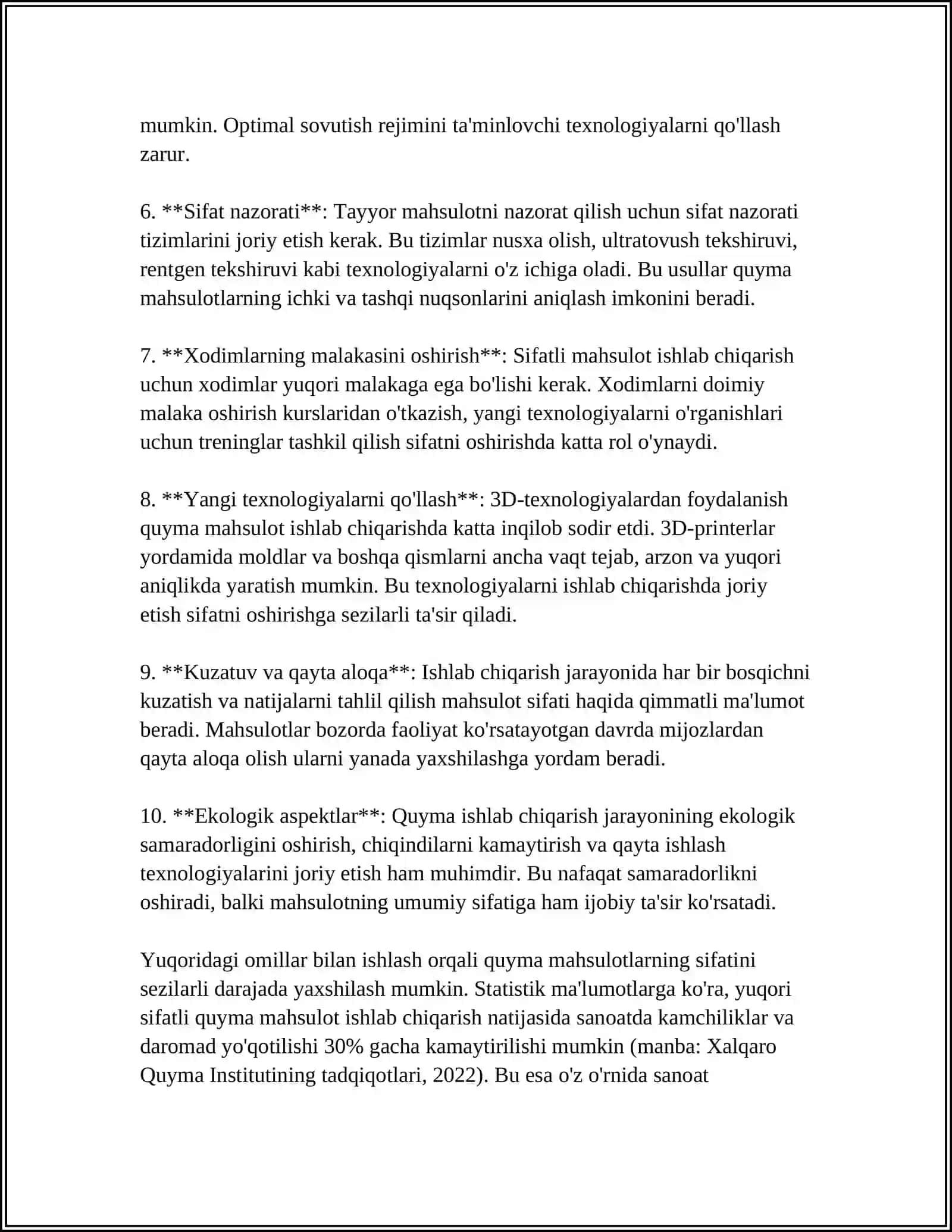 QUYMAKORLIK FANINING MASHINASOZLIKDAGI AHAMYATI 4
