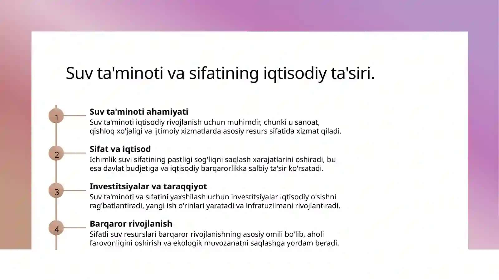 Ichimlik suvinining sifati va ahamiyati 4