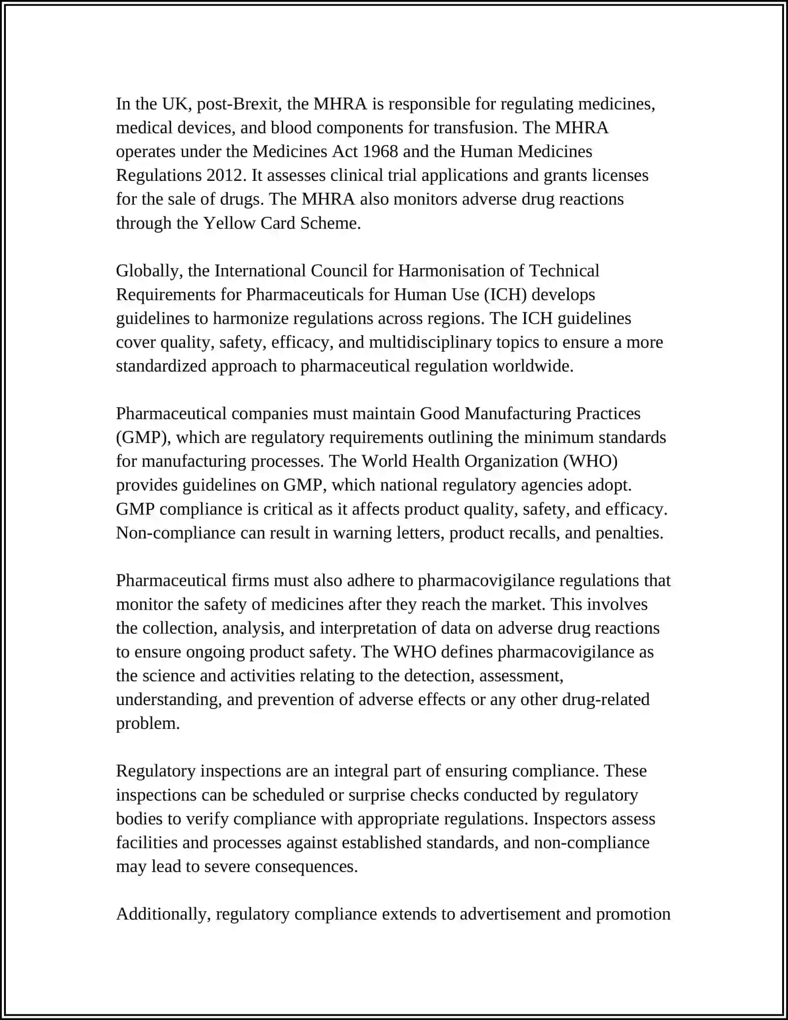 Regulatory Compliance in Pharmaceuticals 4