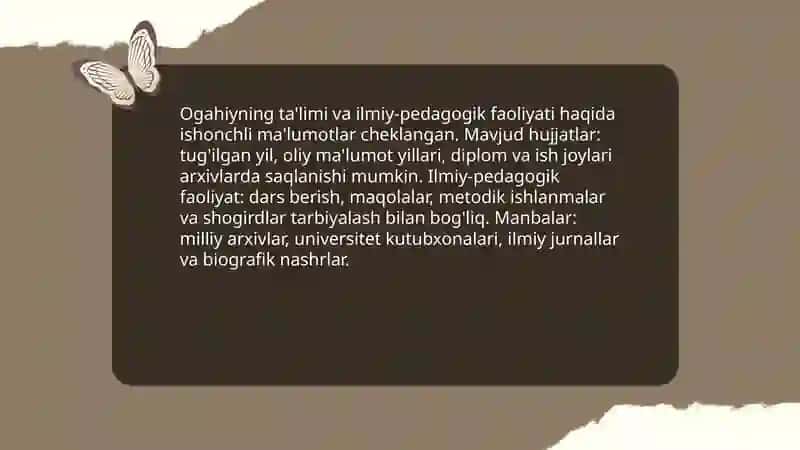 Ogahiy hayoti va ijodi 4