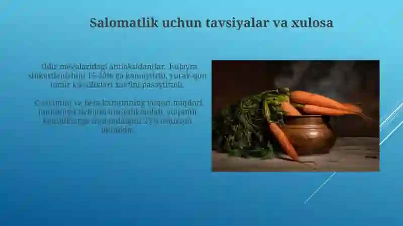 Sabzi ildizmevasi vitaminlar bilan 4