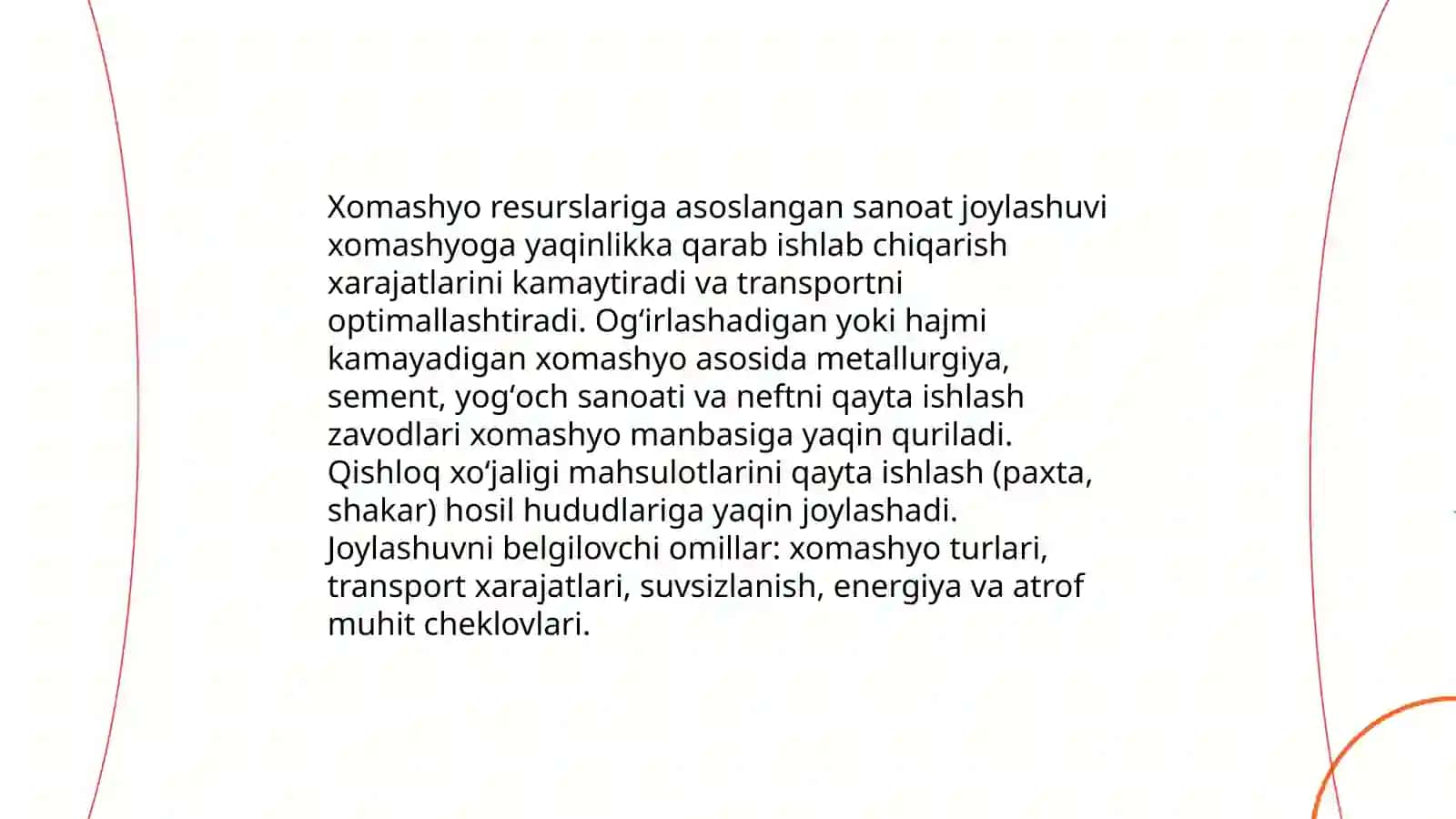 Sanoat tarmoqlarini joylashtirish 4