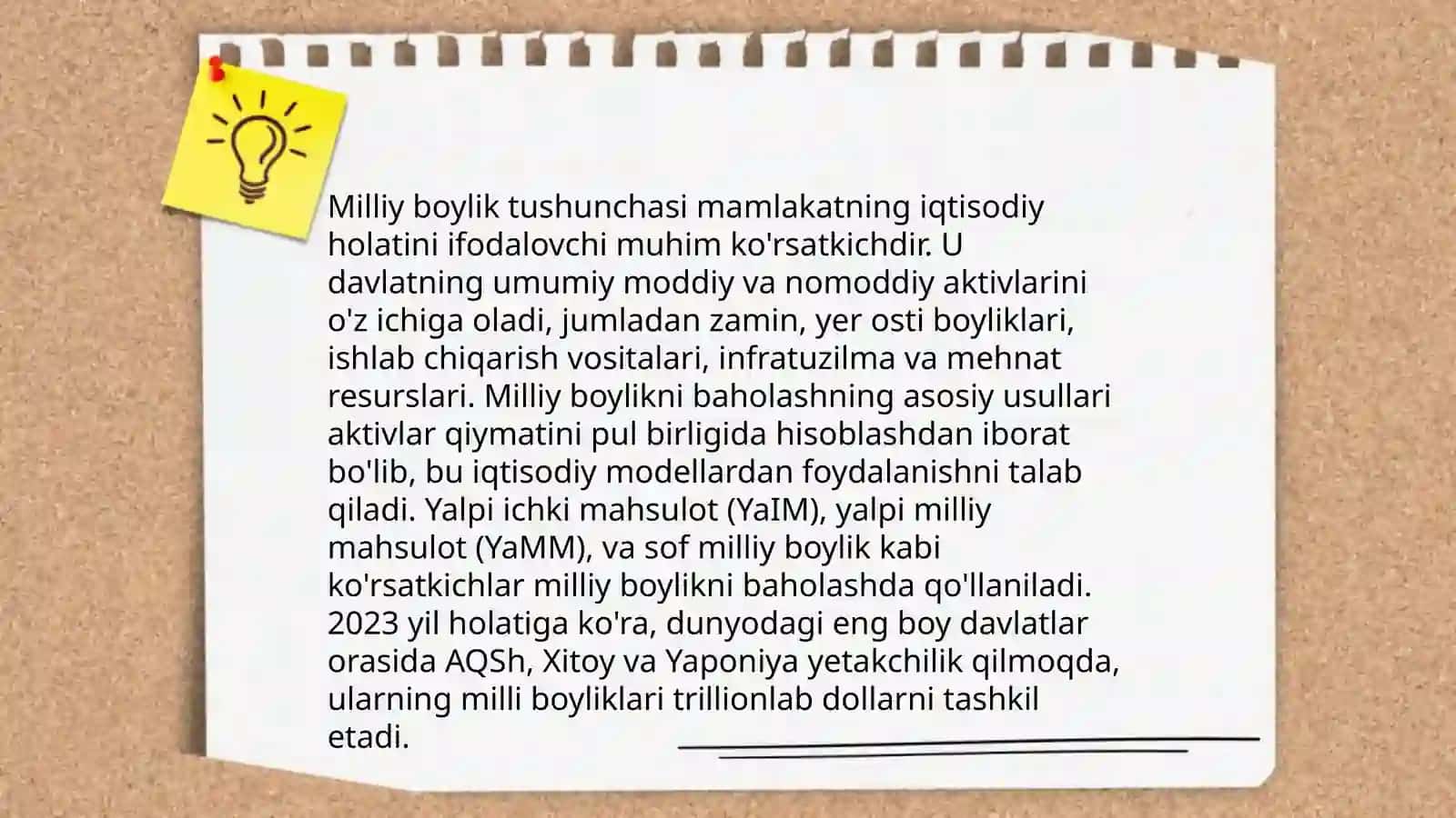 Iqtisodiy oʻsish va milliy boylik 4