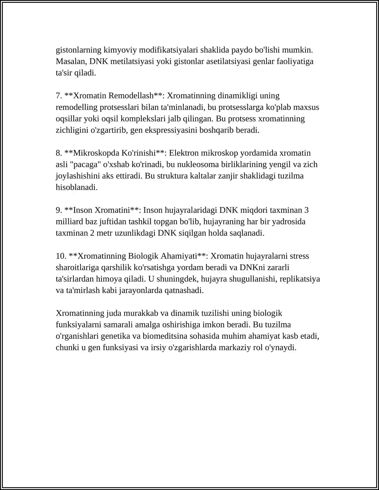 XROMATIN VA UNING FUNKTSIYALARI 4