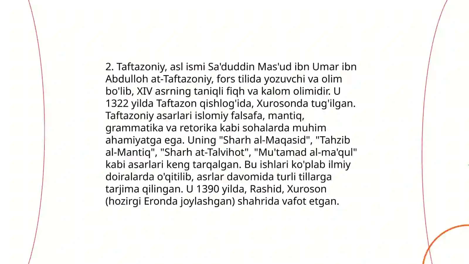 Faylasuf Taftazoniy haqida 4