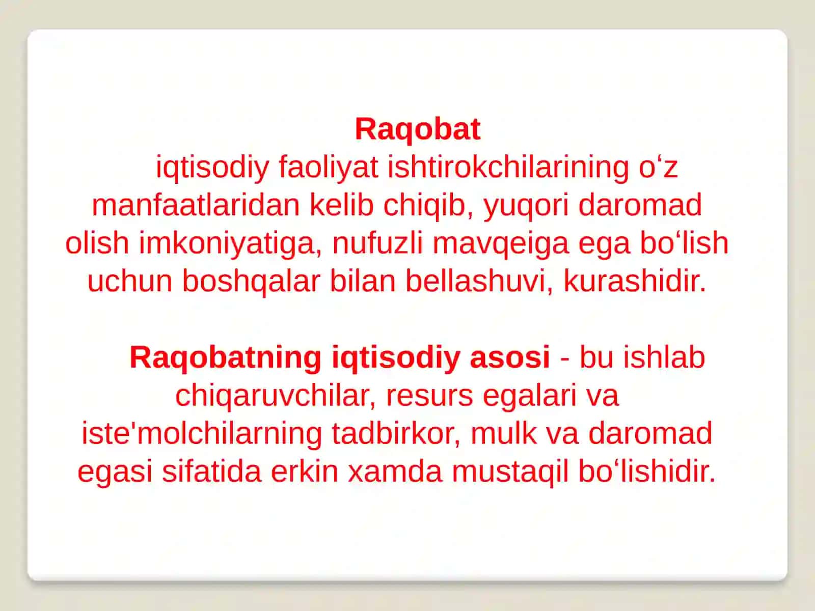 RAQOBAT VA NARHNING TAShKIL TOPIShI 4