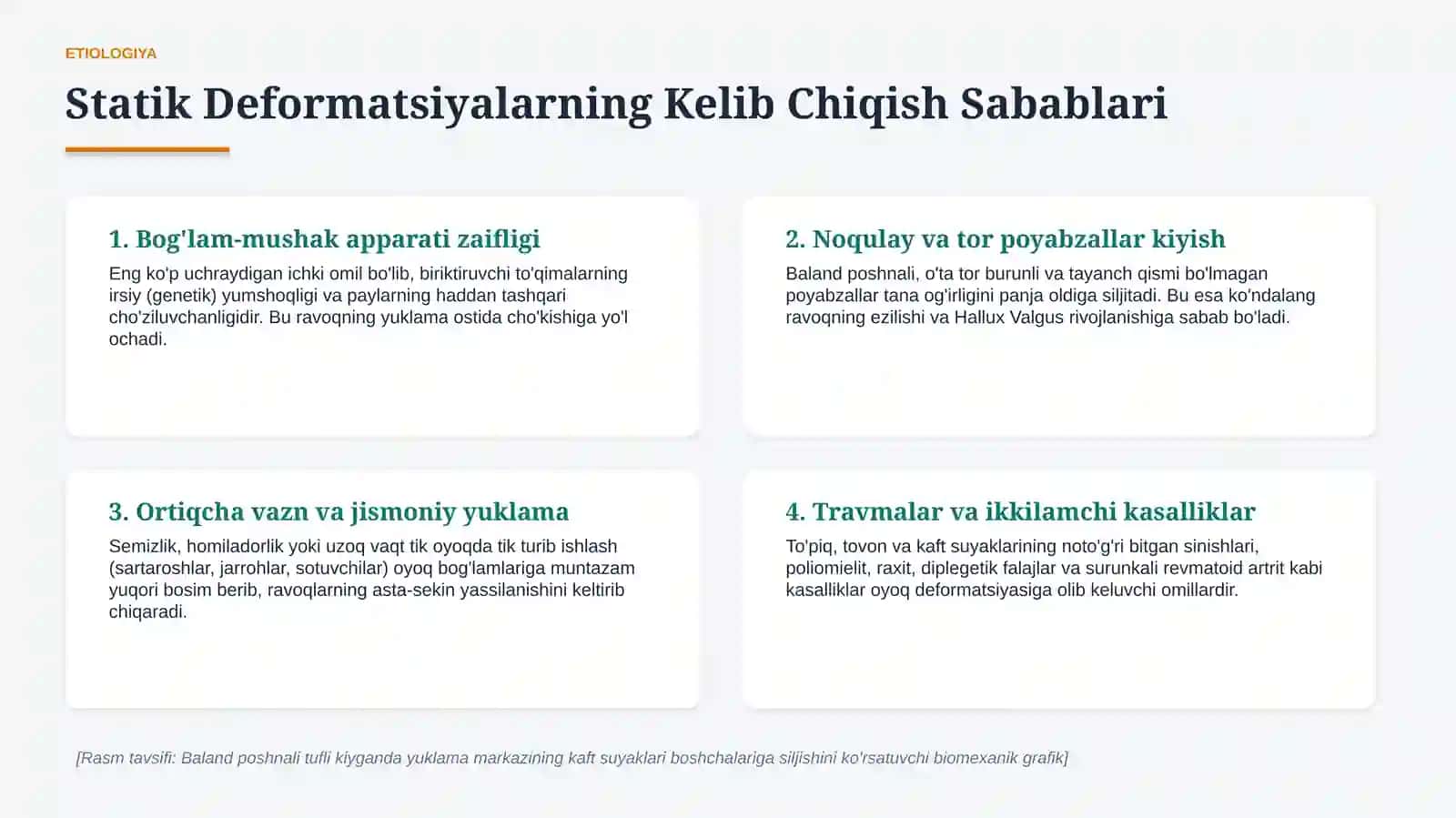 Oyoq panjasi statik deformatsiyalari | 15 slaydli tibbiy taqdimot 4