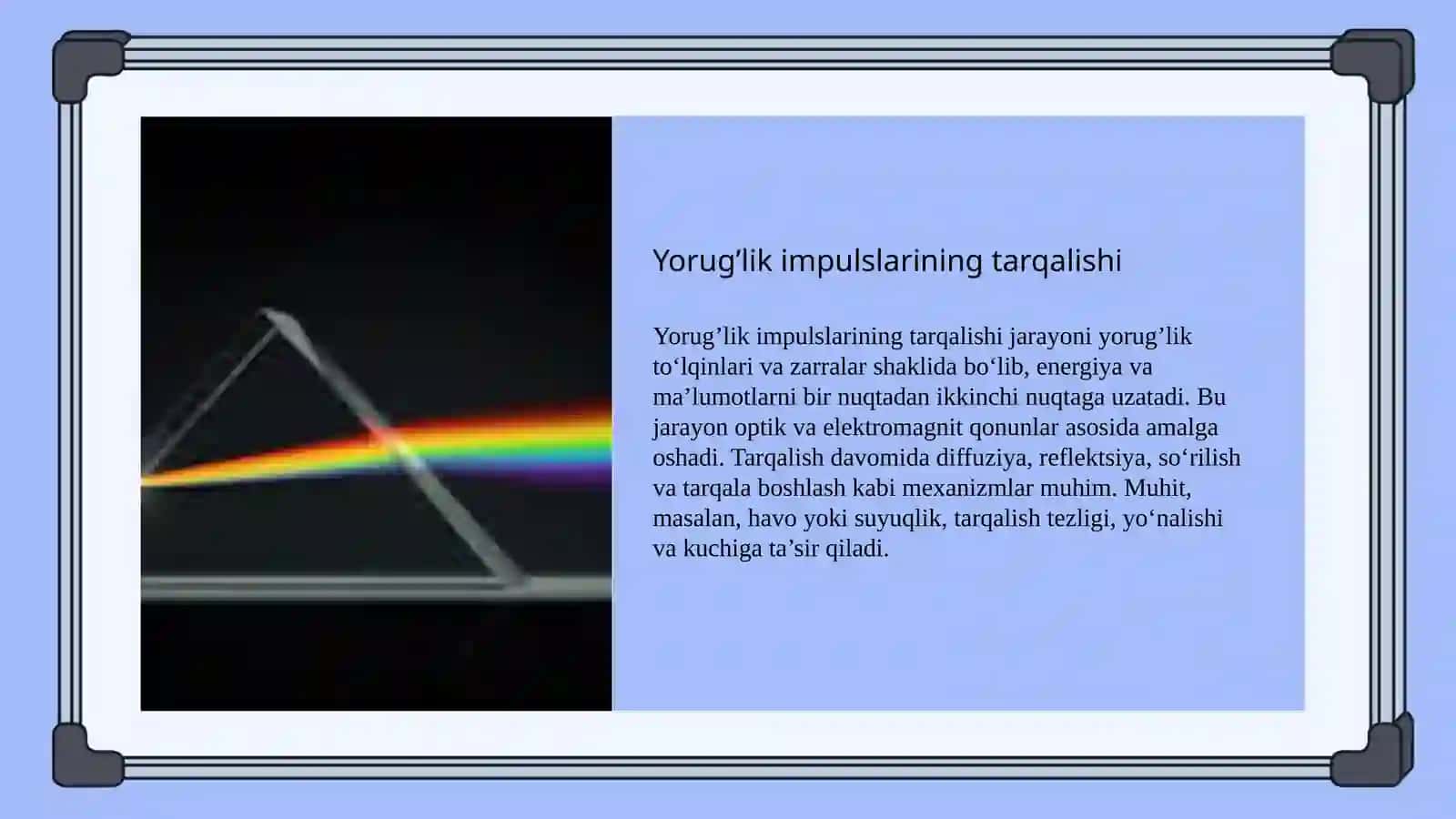 Yorug’likning pikosekundli impulslarini olish 4