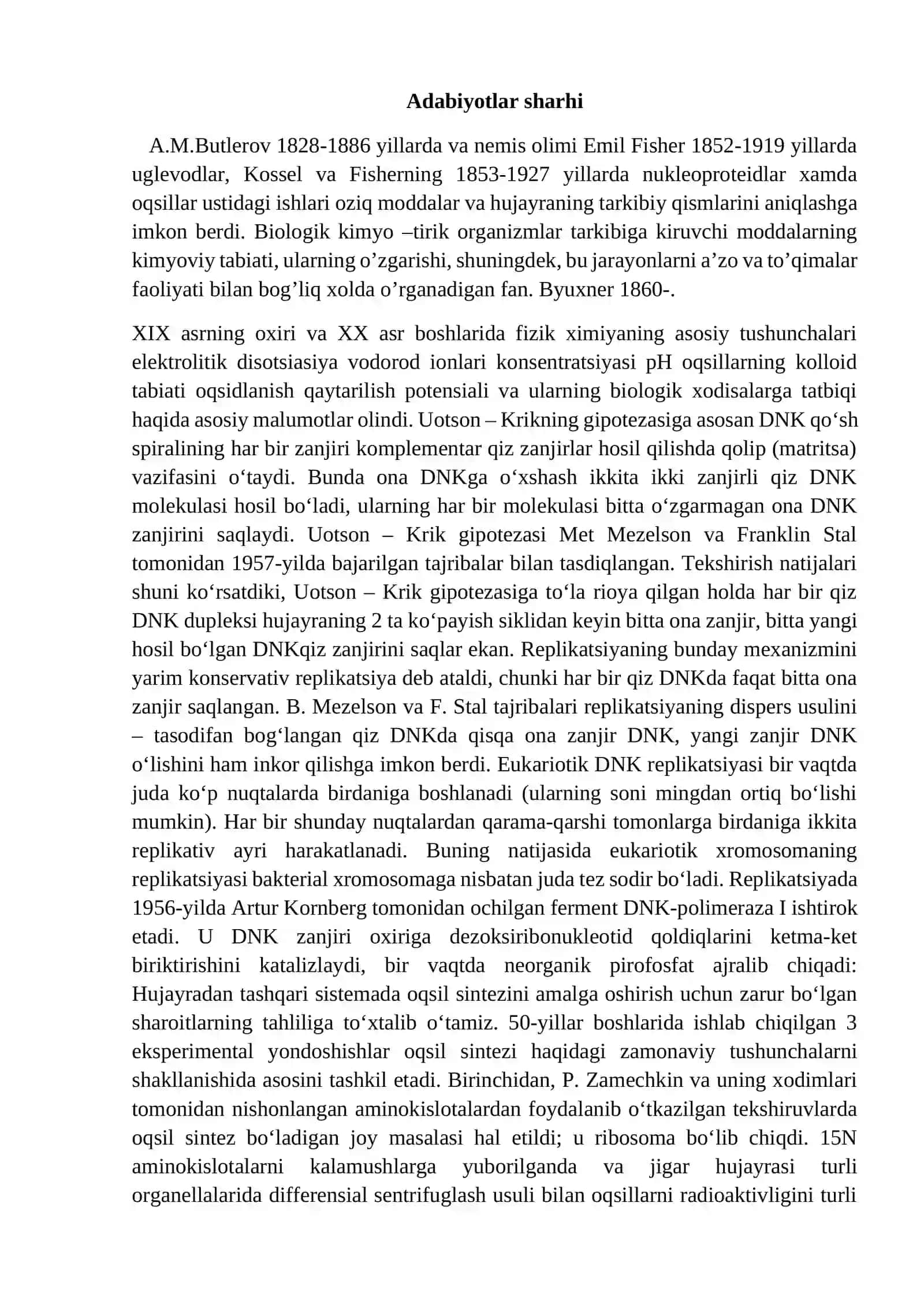 Nuklein kislotalar va oqsillar biosintezi KURS ISHI 4