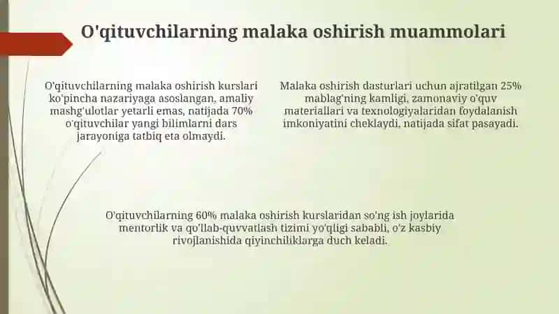 Taʼlim tizimidagi kamchiliklar va muommolar 4