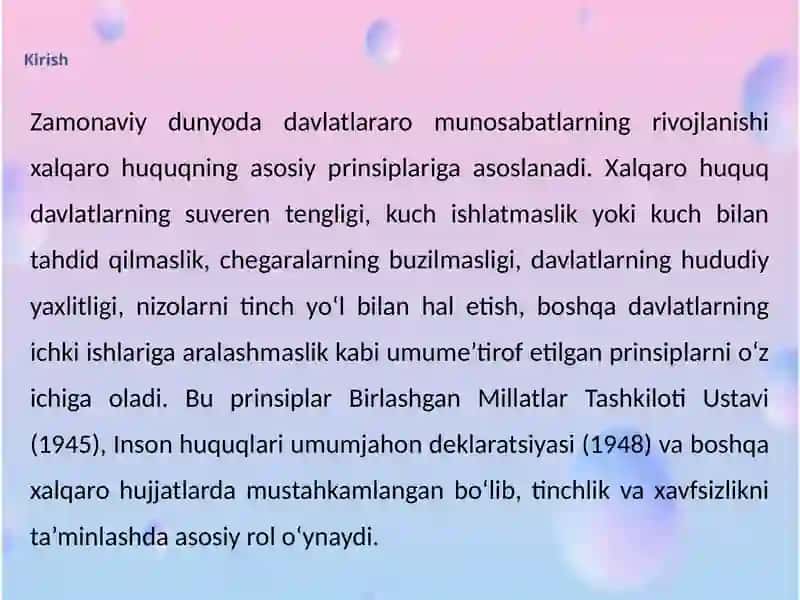 Xalqaro Huquqning Asosiy Prinsiplari 4