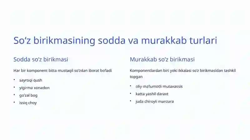 Soʻz birikmasi va uning turlari 4