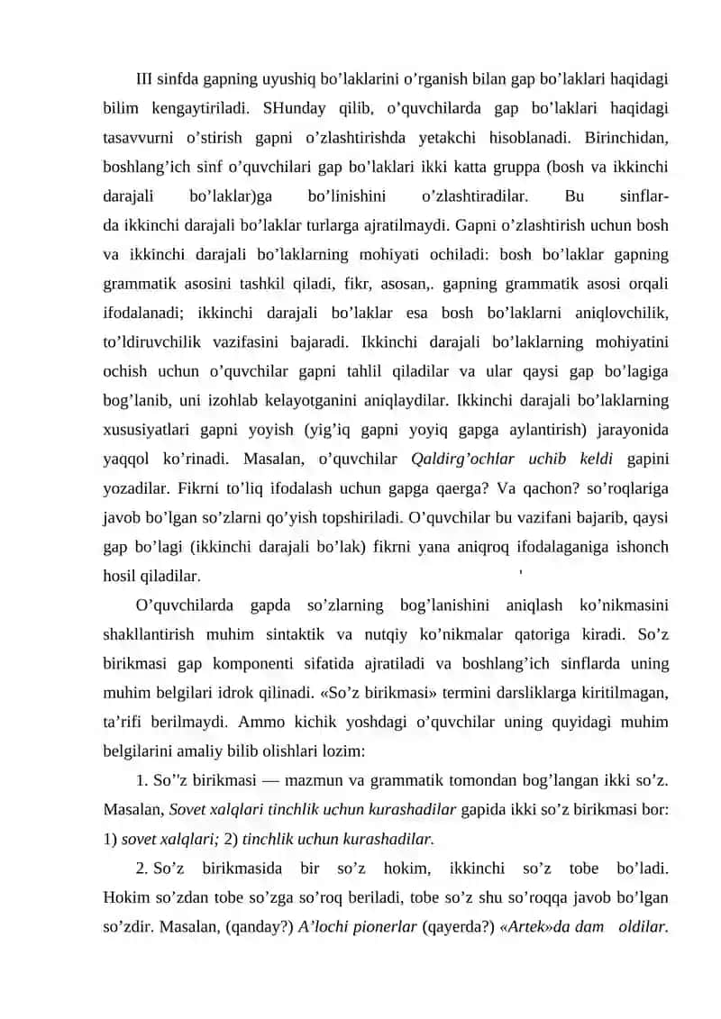 Sintaksis va punktuatsiya elementlari ustida ishlash metodikasi 4