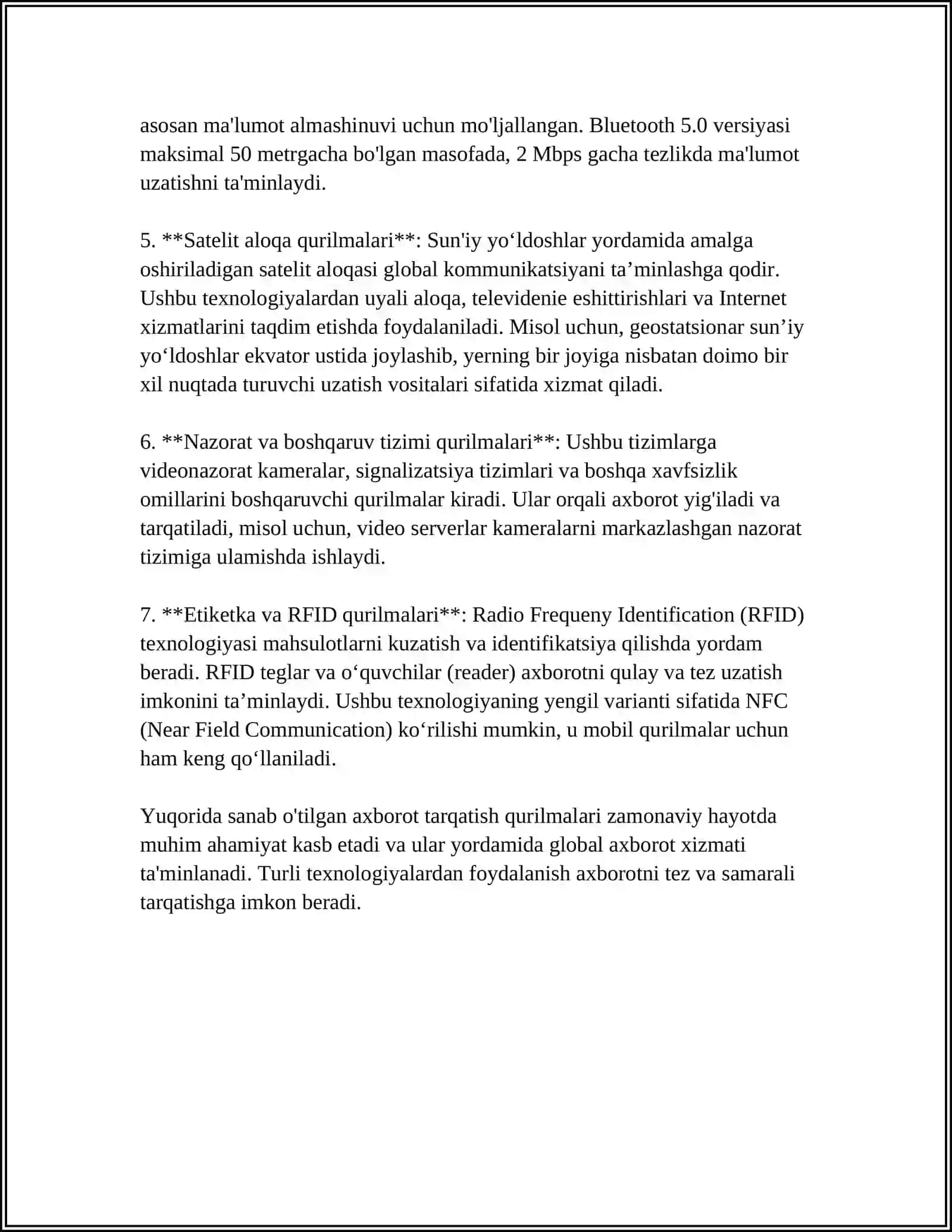 AXBOROT TARQATUVCHI QURULMALARNING IMKONIYATLARI 4