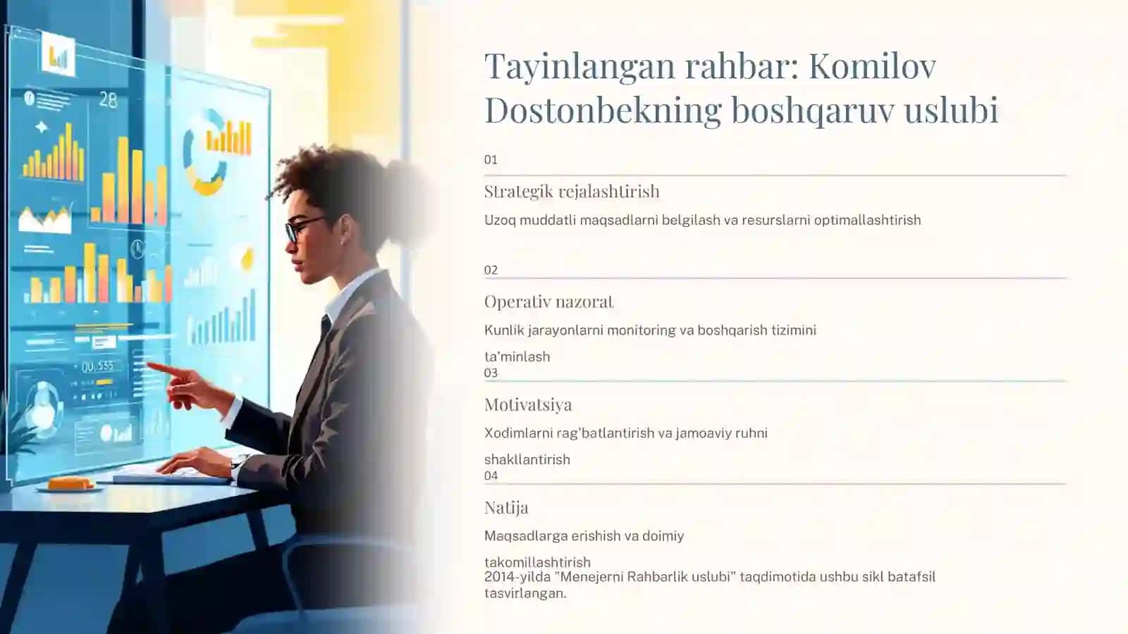 Tashkilot faoliyati va tayinlangan rahbar bilan tanishish 4