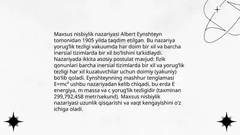 Nisbiylik nazariyasi elementlari 4