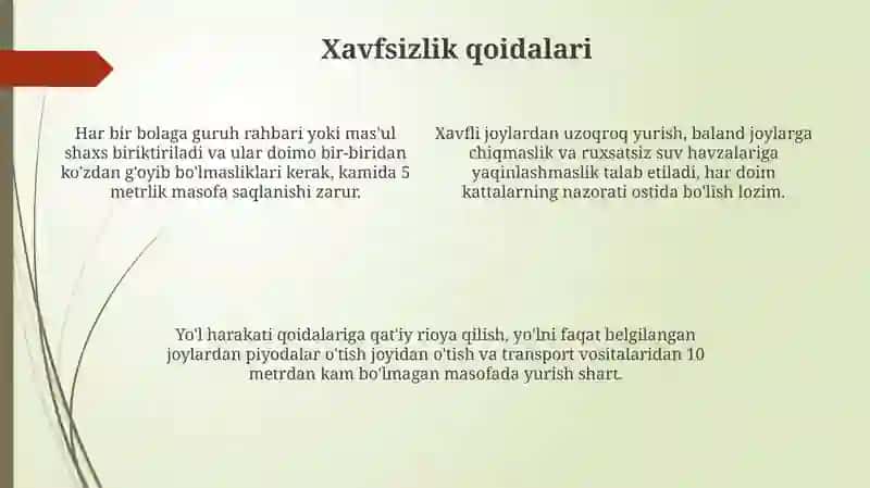 Bolalarni ekskursiyaga tayyorlash 4