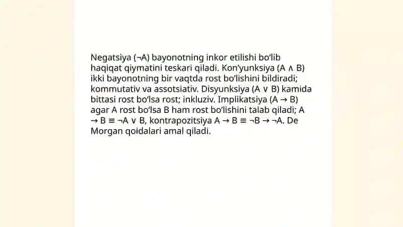 Matematik mantiq asoslari 4