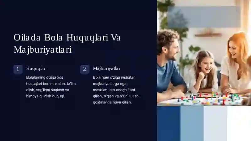 Oilada bolalarni muvaffaqiyatli tarbiyalash shartlari 4