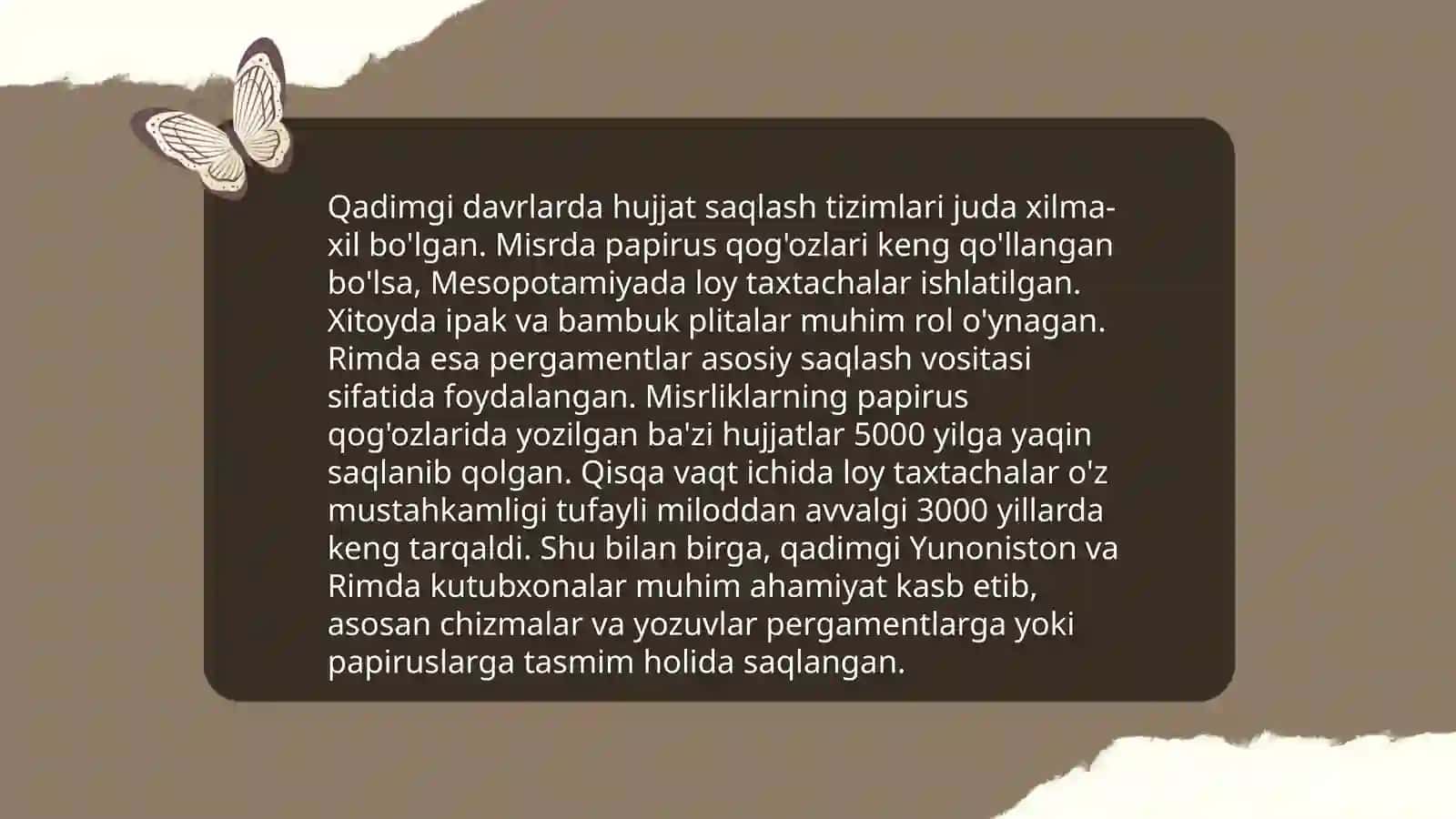 Hujjatlarni paydo bo‘lishi va tarixi 4