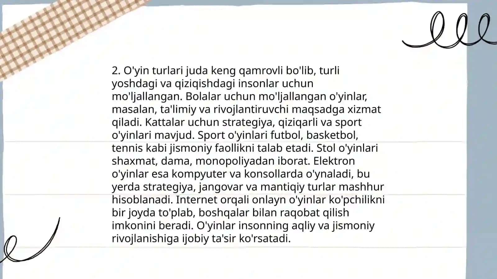 O'yin haqida tushuncha 4