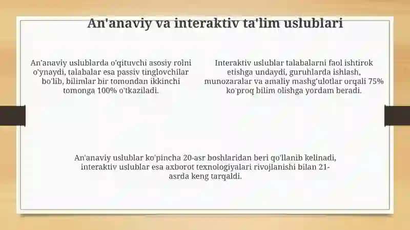 Ta'lim metodlari va vositalari 4