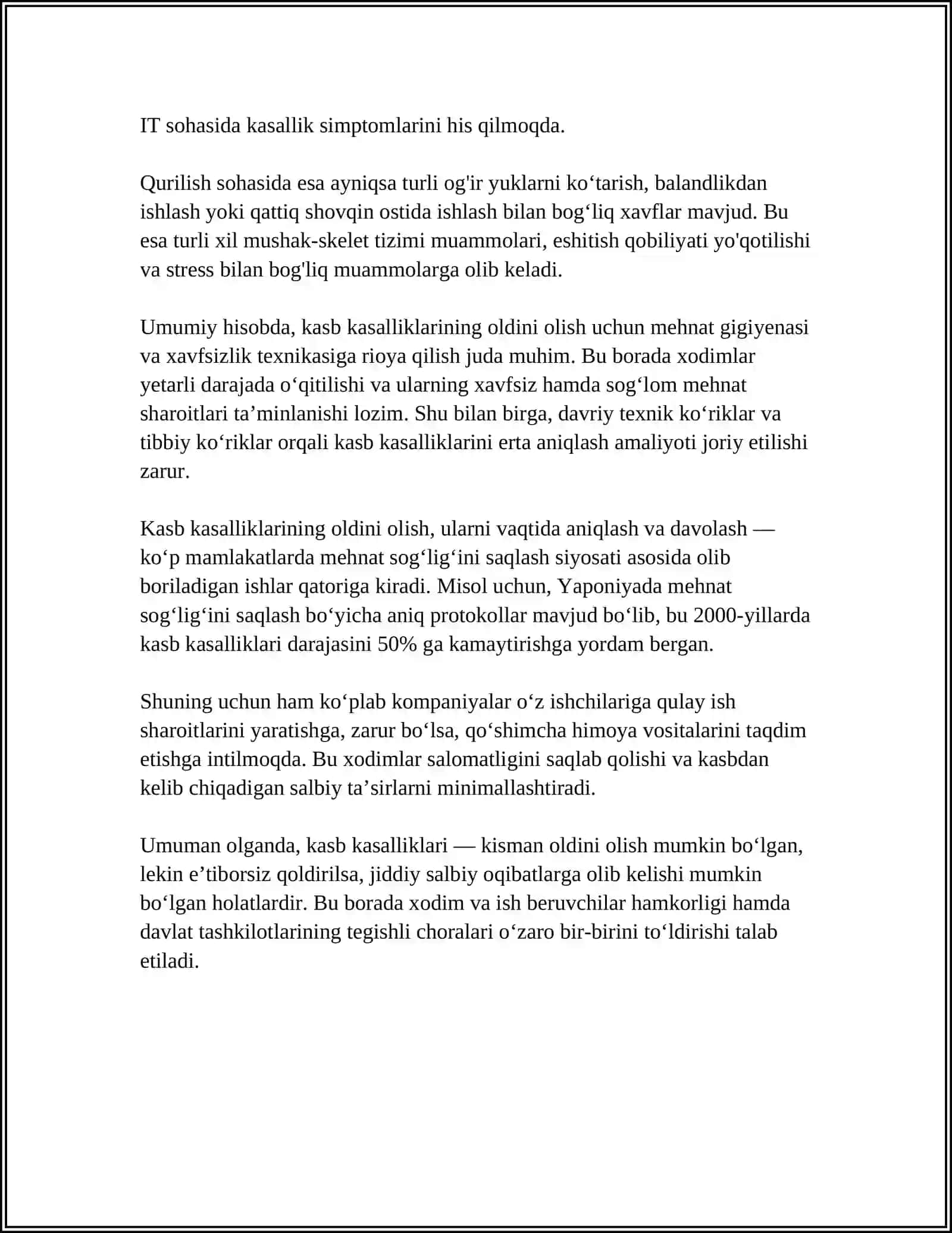 KASB KASALLIKLARI HAQIDA TUSHUNCHA 4