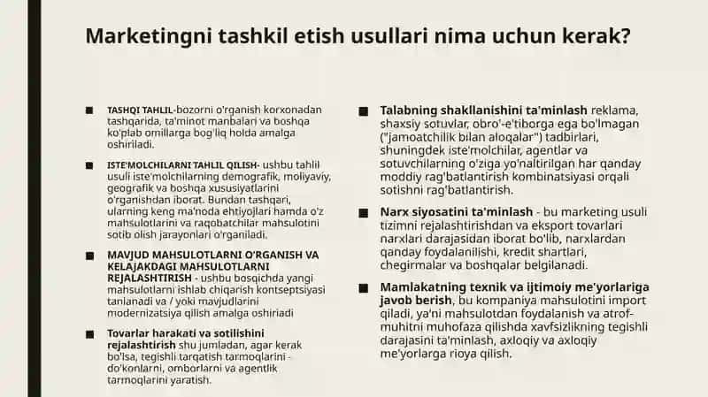 Marketing tahlili usullari 4