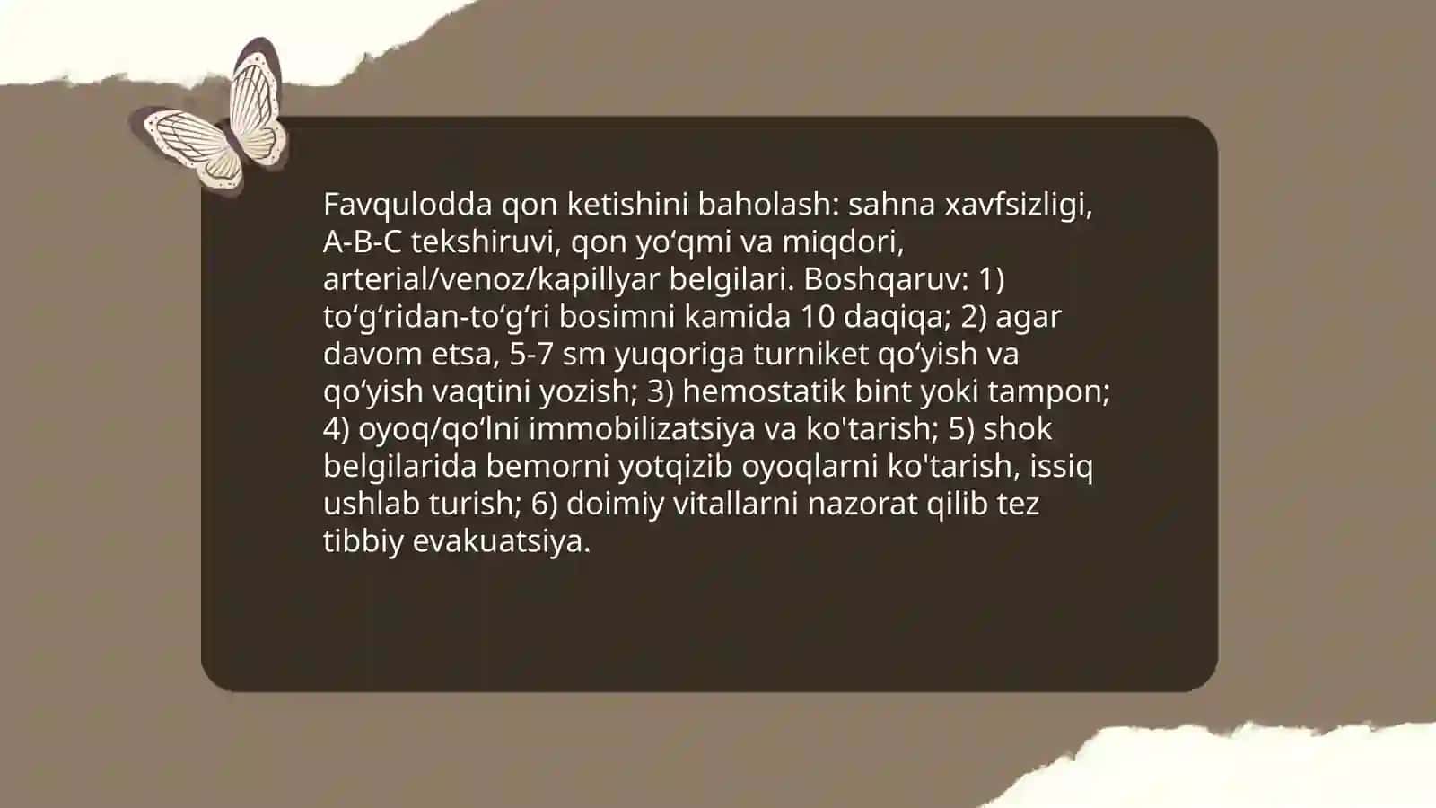 Favqulodda vaziyatlarda vujudga keluvchi jarohatlanish o'choqlarining tibbiy - taktil tavsifi 4