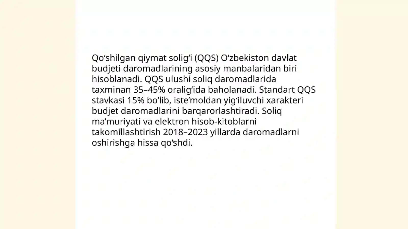 Davlat Budjeti Daromadi va Soliqlar 4