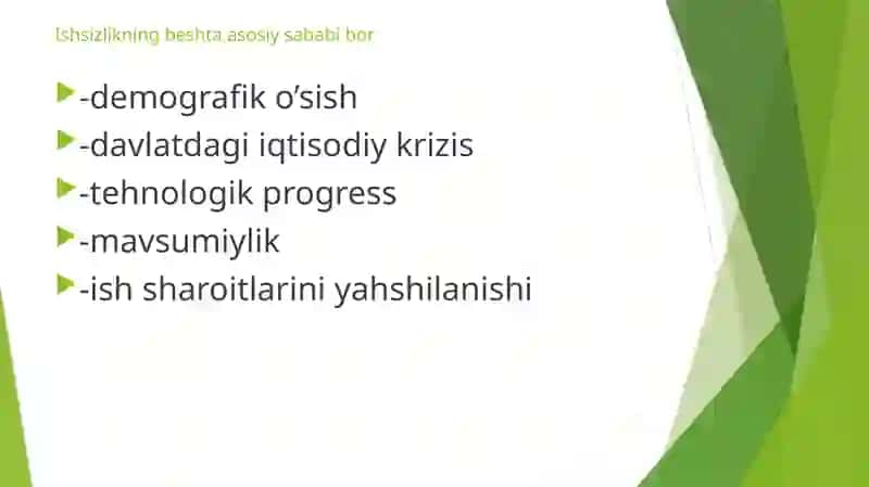 ishsizlik va uning kelib chiqishi 4