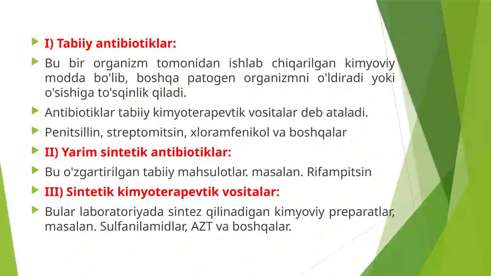 Kimyoterapevtik preparatlar va antibiotiklar 4