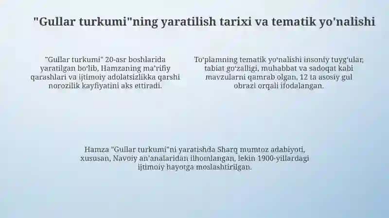 "Gullar turkumi" 4
