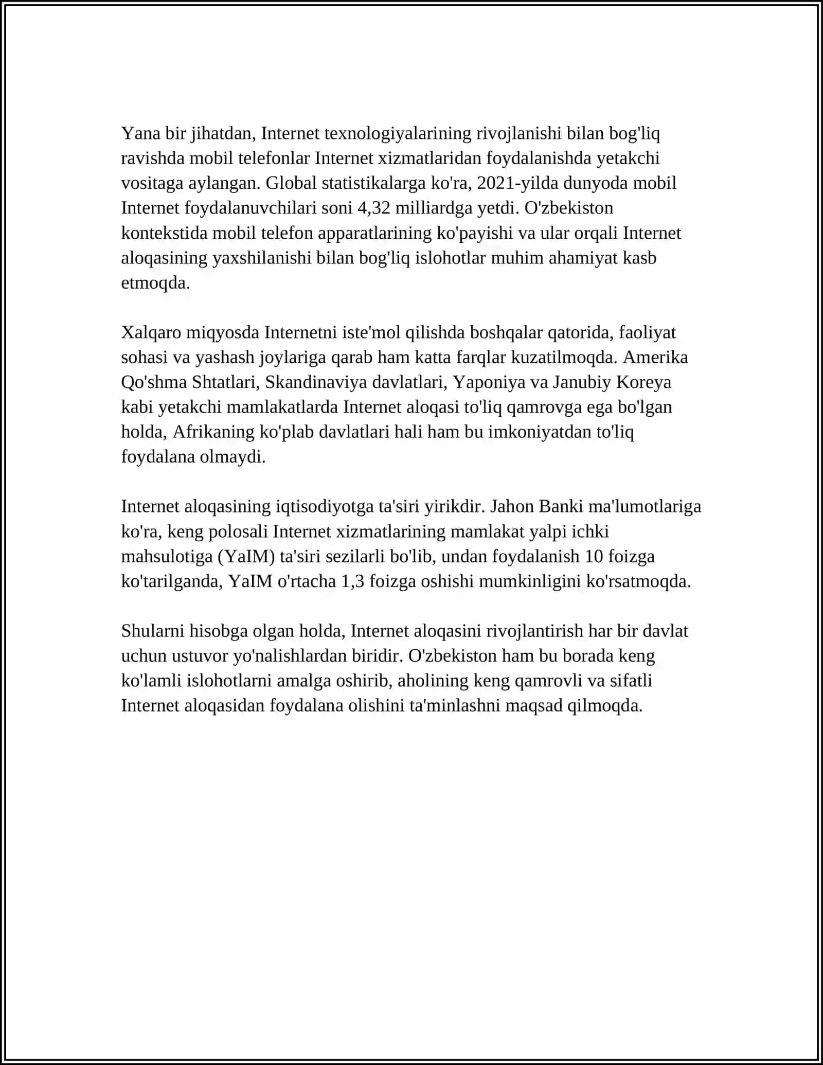 INTERNET XIZMAT TURLARI 4