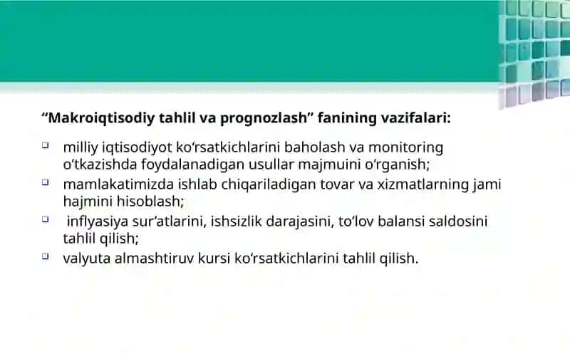 Iqtisodiy o'sishni prognozlash 4
