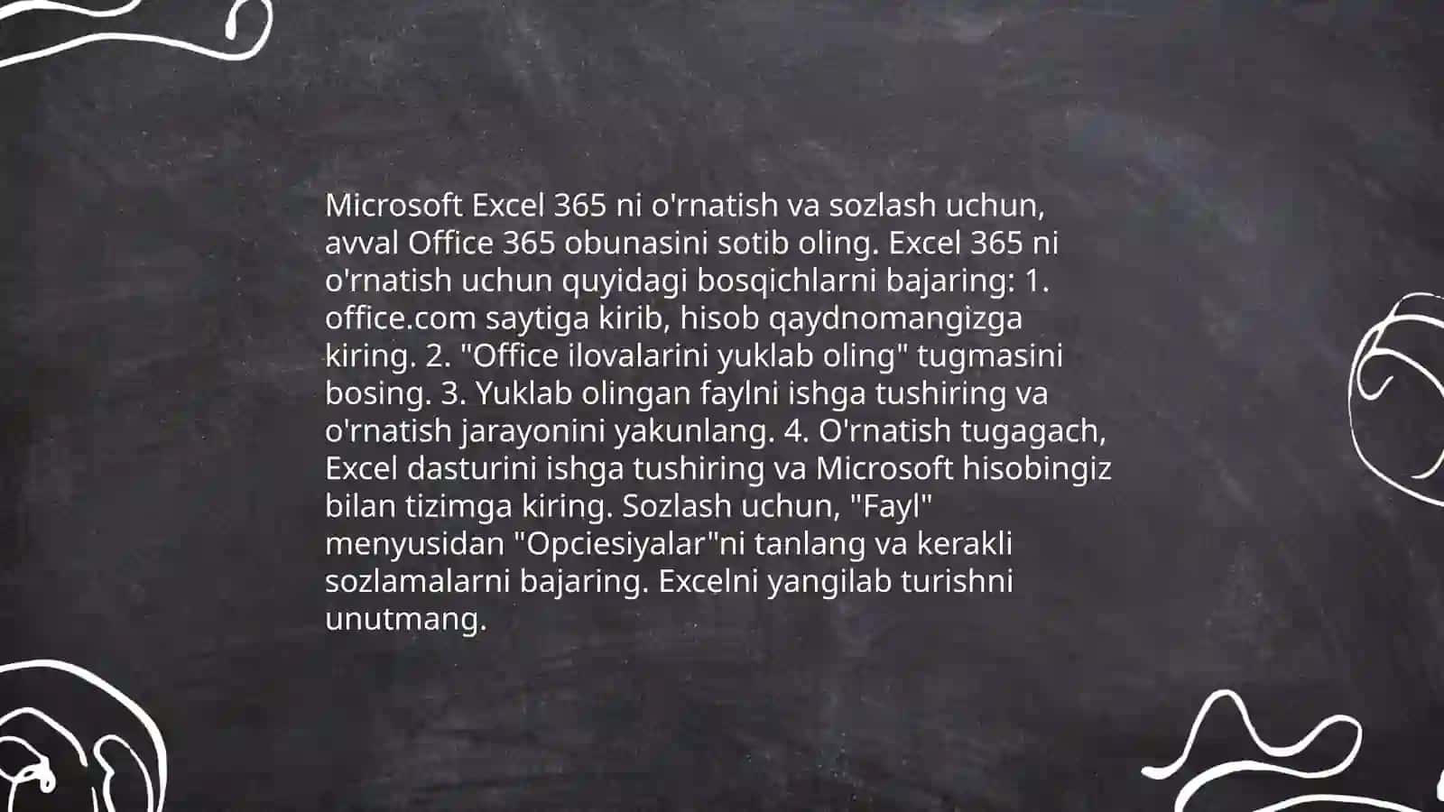 Microsoft Excel 365 4
