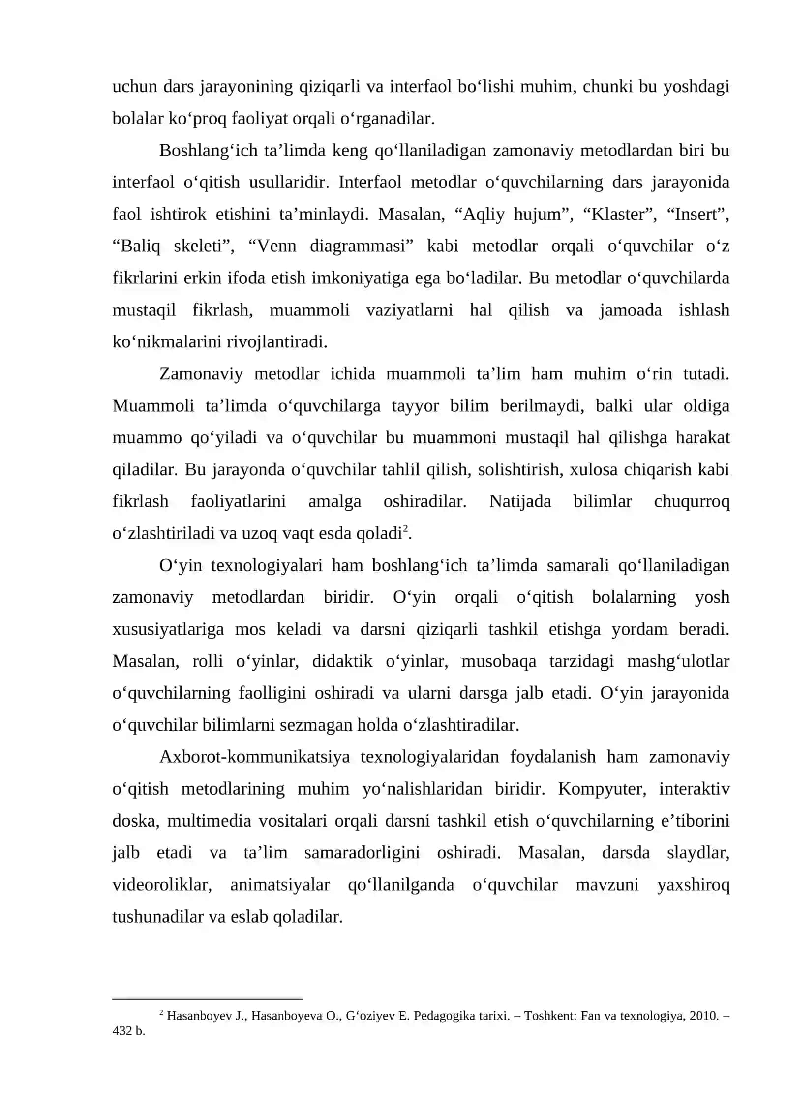 BOSHLANGʻICH SINFLARDA O‘QITISHNING ZAMONAVIY METODLARI 4