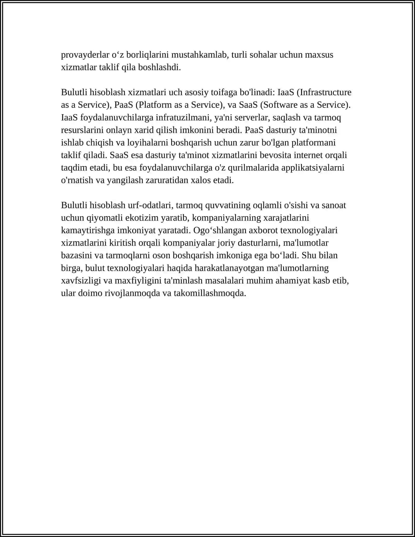 BULUTLI HISOBLASH (CLOUD COMPUTING) 4