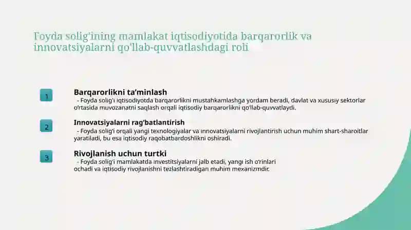 Foyda Solig'ining Iqtisodiy Ahamiyati 4