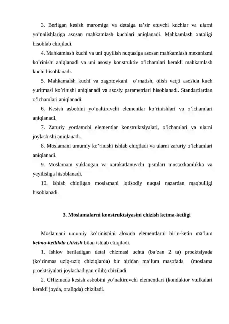 Maxsus moslamalarni loyixalash uslubiyoti 4
