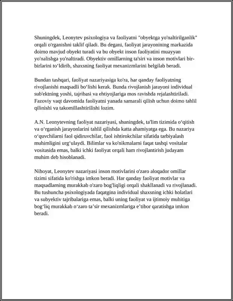 A.N. LEONTEVNING FAOLIYAT NAZARIYASI 4